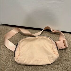 Peach Belt Bag with Adjustable Strap